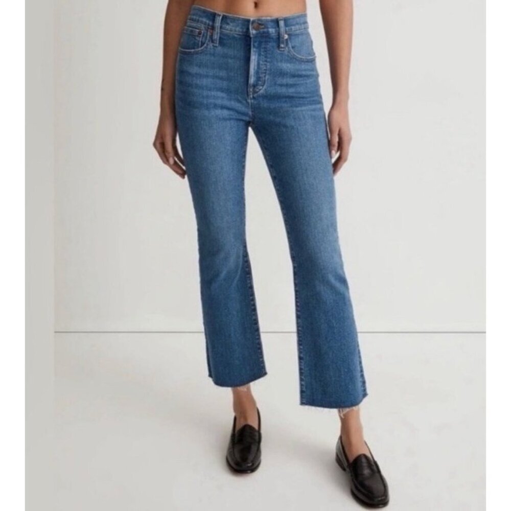 Madewell Women's Sz 29 Mid-Rise Kick Out Jeans Blue Denim - Picture 1 of 10